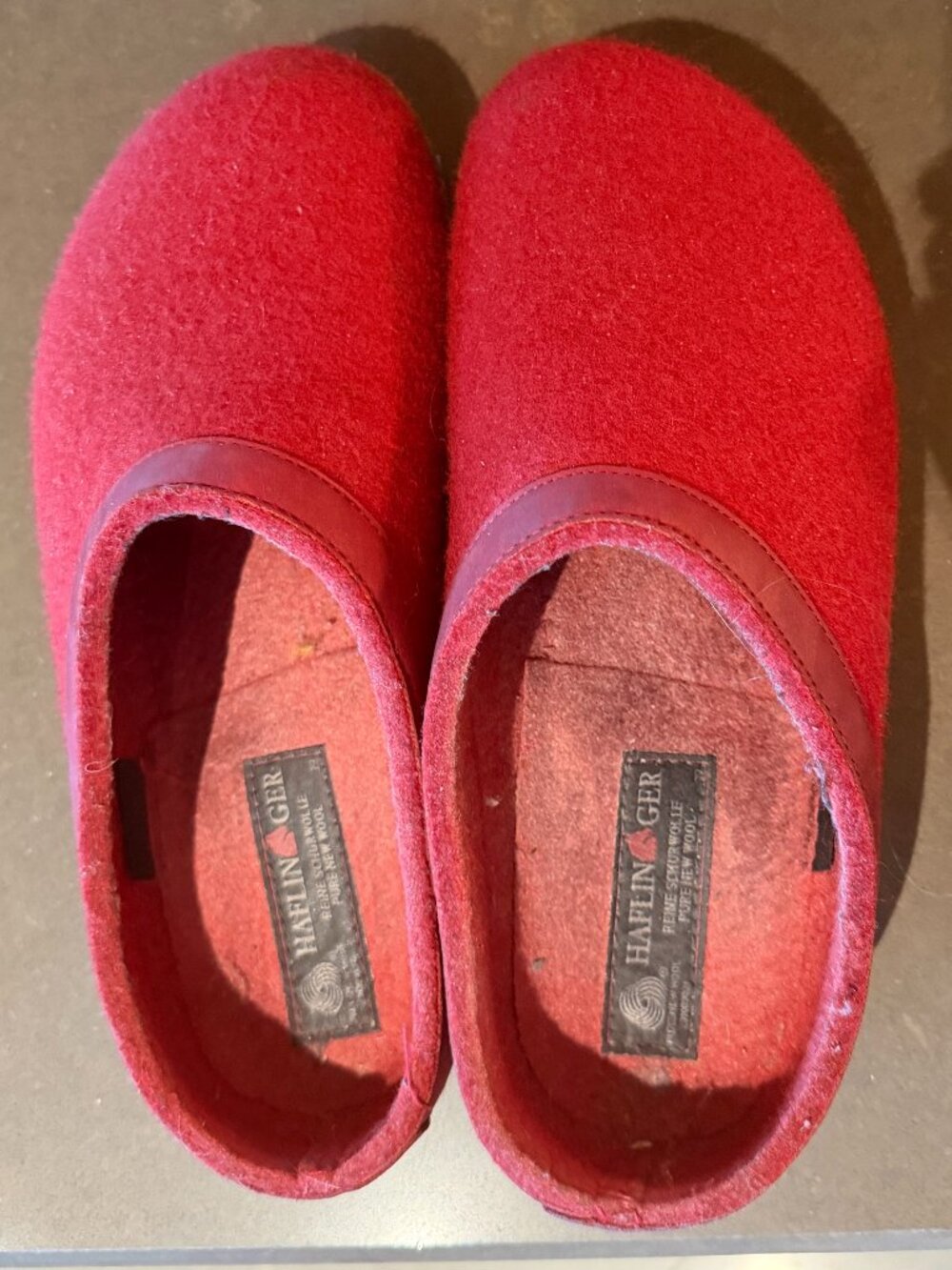 Haflinger GZL Grizzly Classic Clogs in Chili Red